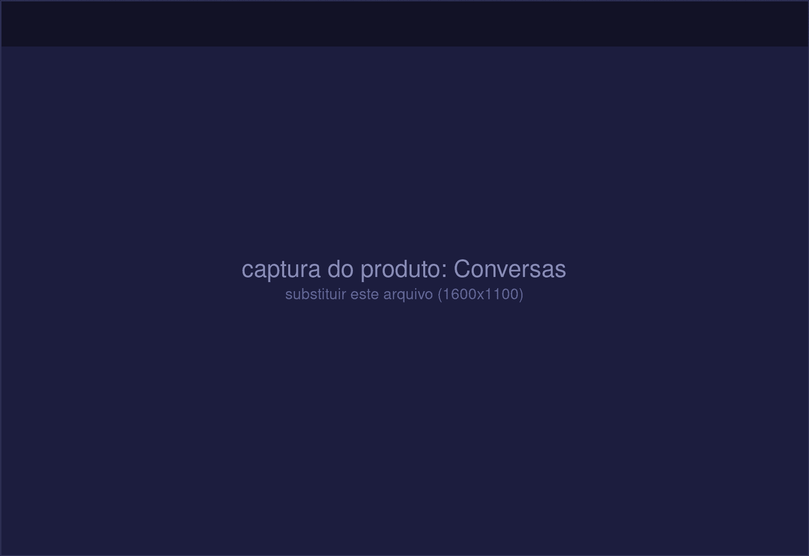 Tela de conversas do Tezaraki CRM